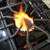 Lửa đỏ không đều gas