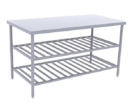 Industrial stainless steel shelves