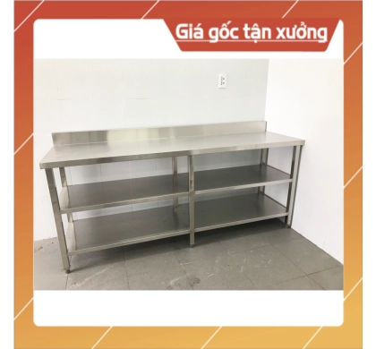 BÀN THAO TÁC CÓ 02 KỆ PHẲNG DƯỚI