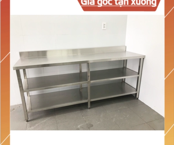 BÀN THAO TÁC CÓ 02 KỆ PHẲNG DƯỚI