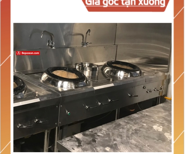 Bếp Á quạt thổi đôi có bầu nước nóng