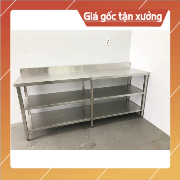 BÀN THAO TÁC CÓ 02 KỆ PHẲNG DƯỚI