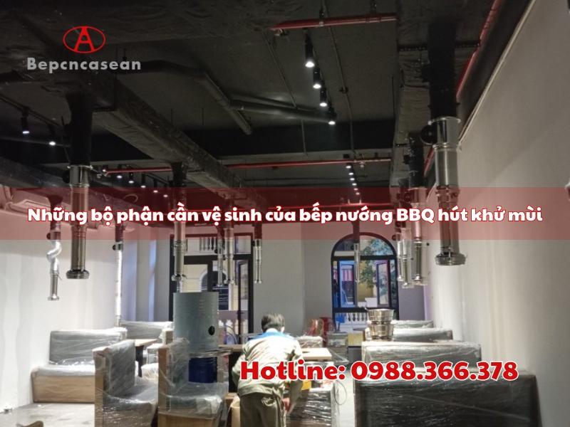 parts that need cleaning of bbq grill and smoke extractor