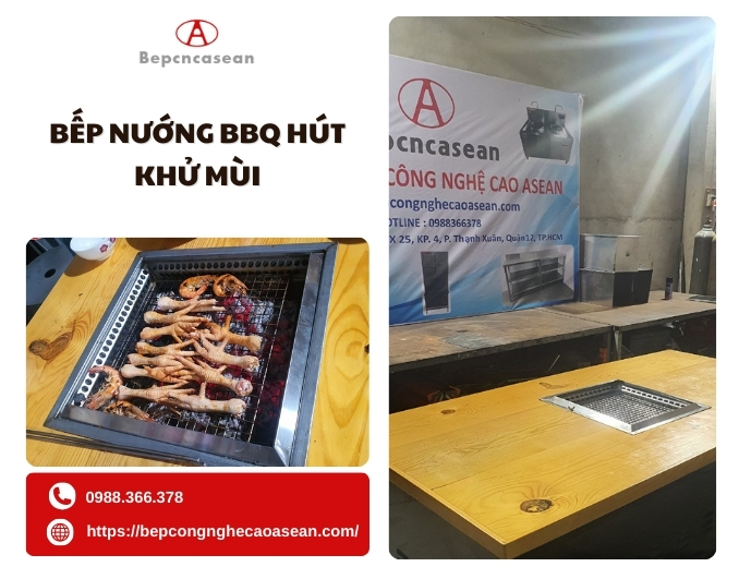 BBQ grill with smoke extractor